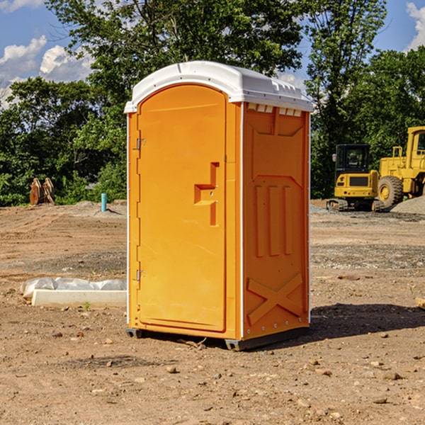 can i customize the exterior of the porta potties with my event logo or branding in Granger IN